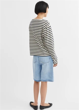 Loui oversized bluse Dark Navy/White Stripe Skall Studio